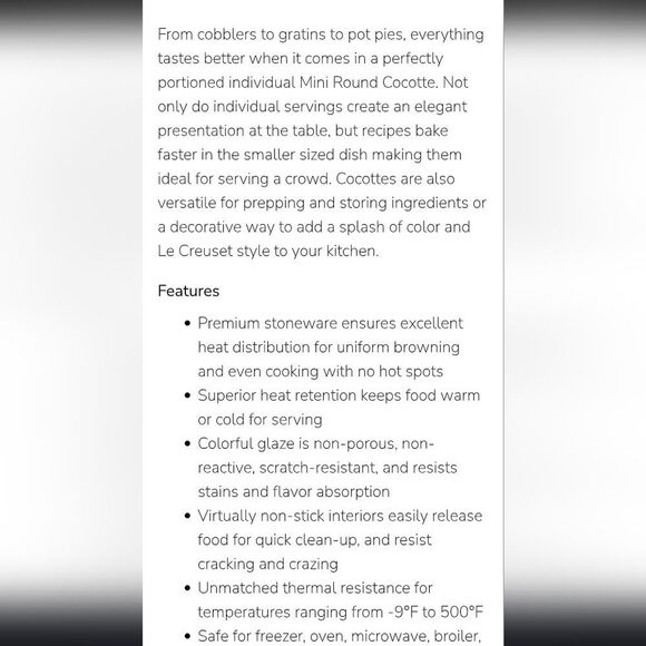 Le Creuset Mini Round Cocotte- Chiffon Pink - Picture 3 of 9